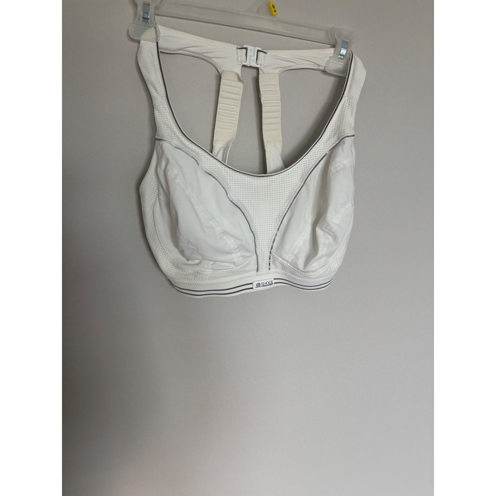 Shock Absorber Ultimate Run Bra White High Impact Sports Bra Racerback 34D